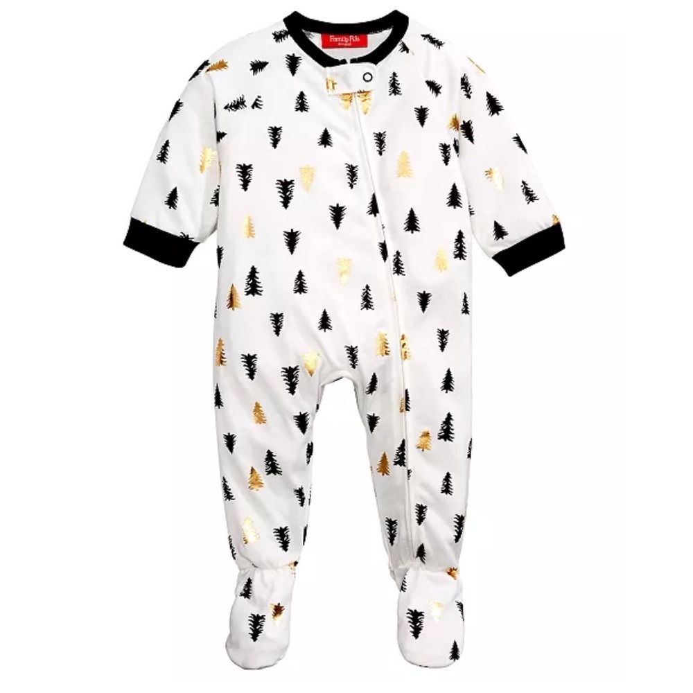 Family Matching Baby Tree-Print Footed Pajamas NWT